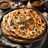 Prepared with freshly ground carom seeds (ajwain), our Ajwain Paratha offers a unique, digestive-friendly flavor. The dough is kneaded and cooked with the utmost attention to hygiene, ensuring a clean, fresh, and aromatic addition to your meal.