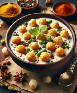 Boondi raita made with yogurt, ground spices, herbs and boondi is a super easy dish you can serve as a side in your meal. Make this delicious and creamy