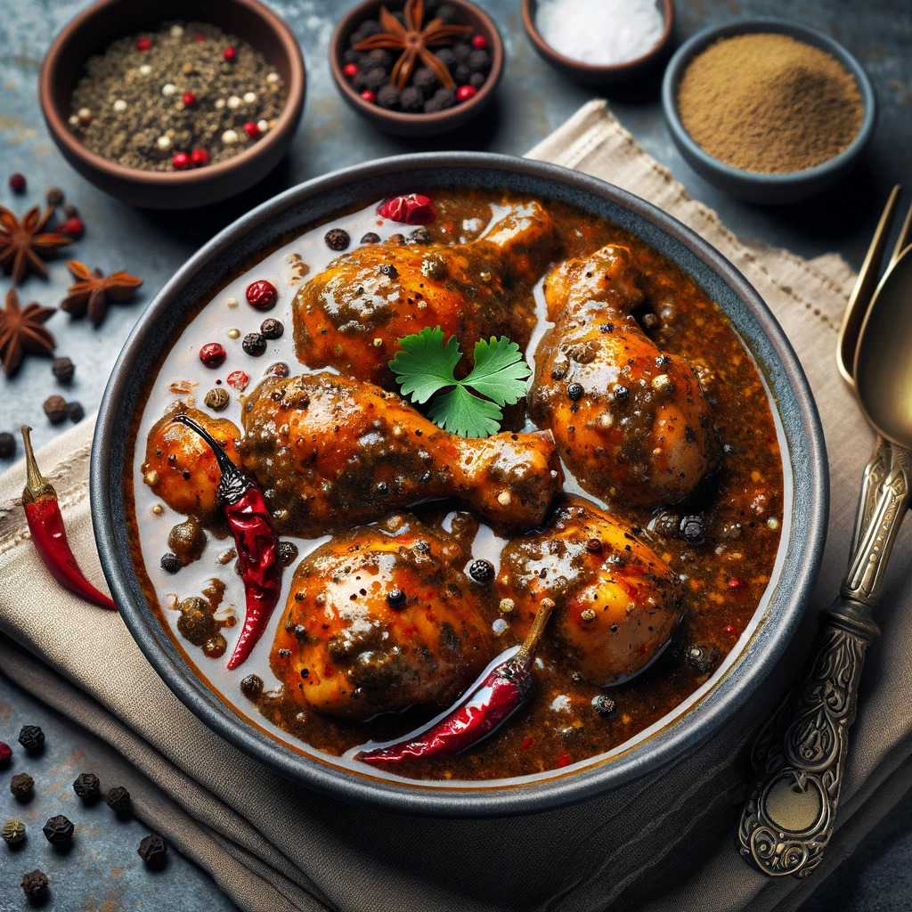 Chicken Kalimirch Gravy is a peppery delight, made with tender chicken pieces in a thick, spiced gravy with a pronounced black pepper flavour. The freshness of the chicken and spices, combined with our strict hygienic cooking practices, makes this dish a safe and appetising choice for spice lovers.