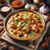 Our Chicken Korma is a luxurious dish made with tender chicken pieces simmered in a creamy, nutty gravy, infused with delicate spices. We ensure the chicken is freshly sourced and the dish is prepared in an immaculate kitchen, upholding both the freshness of the ingredients and the highest standards of hygiene.