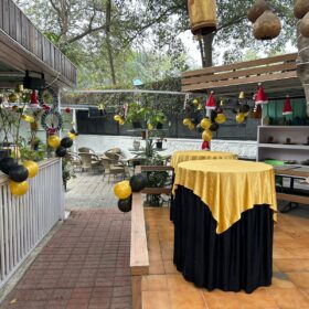 The main hall of our restaurant is a blend of contemporary chic and traditional charm, designed for your dining pleasure.