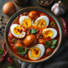 Our Egg Curry is a homely yet exotic dish featuring hard-boiled eggs immersed in a freshly prepared, aromatic tomato and onion gravy. The eggs are sourced daily to ensure freshness, and the dish is cooked in a scrupulously clean environment, maintaining the highest standards of hygiene.
