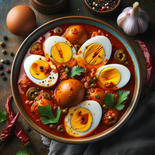 Our Egg Curry is a homely yet exotic dish featuring hard-boiled eggs immersed in a freshly prepared, aromatic tomato and onion gravy. The eggs are sourced daily to ensure freshness, and the dish is cooked in a scrupulously clean environment, maintaining the highest standards of hygiene.