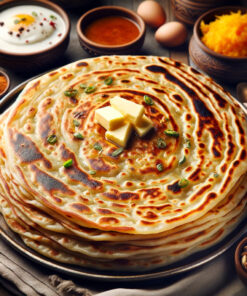 Laccha Paratha, known for its crispy, flaky layers, is made using fresh dough, rolled and cooked to achieve the perfect balance of crunch and softness. Our kitchen’s commitment to hygiene ensures that each paratha is not only delicious but also safe and healthy to eat.