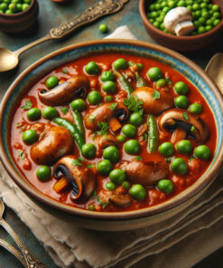 Our Matar Mushroom combines fresh green peas and succulent mushrooms in a flavorful tomato and onion-based gravy. The emphasis on using freshly picked vegetables and maintaining a pristine cooking environment ensures this dish is not only savory but also meets high hygiene standards.