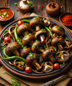 Mushroom Achari Tikka