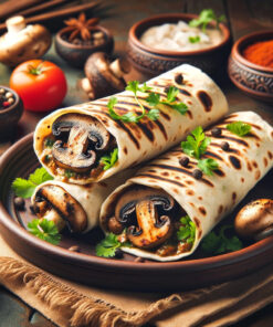 Mushroom Tikka Roll