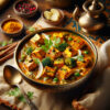 Paneer Dhaniya Adraki is a unique dish with fresh paneer cubes cooked in a zesty coriander (dhaniya) and ginger (adraki) gravy. This dish is notable for its freshness and clean preparation, combining the robust flavors of herbs and spices in a hygienic and flavorful way.