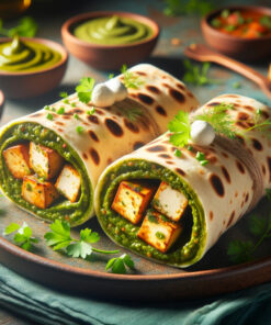 Paneer Achari Tikka Roll