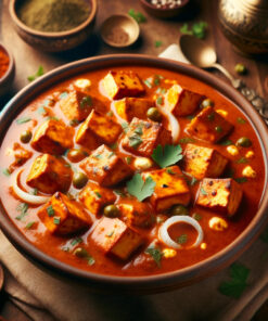 Shahi Paneer, a royal treat, consists of soft paneer cubes in a rich, creamy tomato gravy. Fresh paneer and ingredients are prepared in a scrupulously clean kitchen, creating a dish that’s a luxurious blend of taste and hygiene.