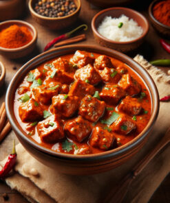 Soya Tikka Masala is a delightful vegetarian alternative, featuring marinated soya chunks in a robust masala gravy. This dish is prepared with fresh soya and spices in a scrupulously clean environment, ensuring a nutritious, safe, and flavorful meal for our vegetarian patrons.