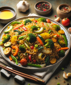 Veg Hakka Noodles at our restaurant are a vibrant mix of fresh vegetables and stir-fried noodles, seasoned with traditional Asian flavours. The vegetables and noodles are prepared in a clean and hygienic setting, ensuring a healthy, fresh, and flavourful meal that’s perfect for any noodle enthusiast.