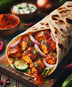 Chicken Achari Tikka Roll